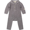 Grey Knit Polo Set