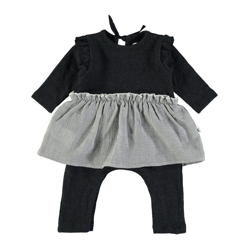 Checkard Ruffle Skirt Romper | Girl