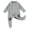 Striped Knee Patch Footie | Boy