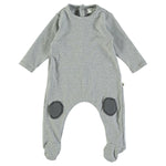 Striped Knee Patch Footie | Boy