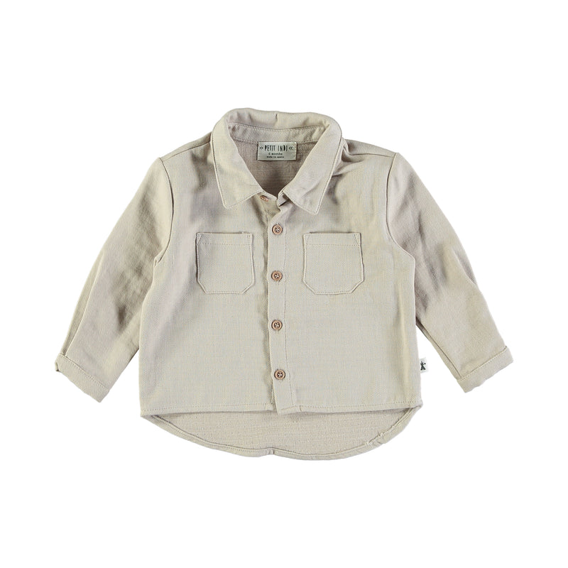 Nude Button Down Set | Boy