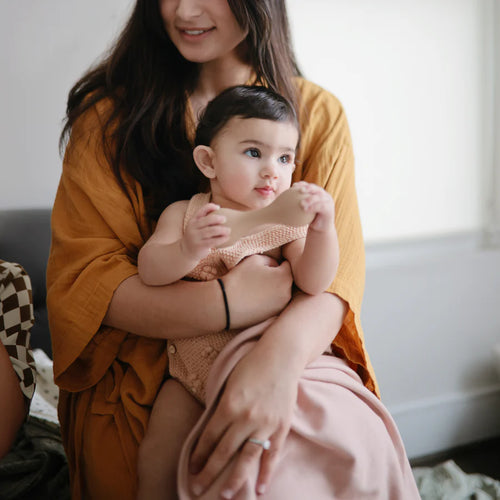 Ribbed Baby Blanket | Blush