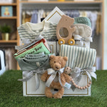 Classic Sage Teddy Gift Set | Boy