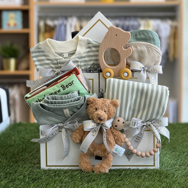Classic Sage Teddy Gift Set | Boy