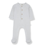 Misty Blue Stripe Footie | Boy