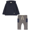 Navy Stripe Hoodie Set