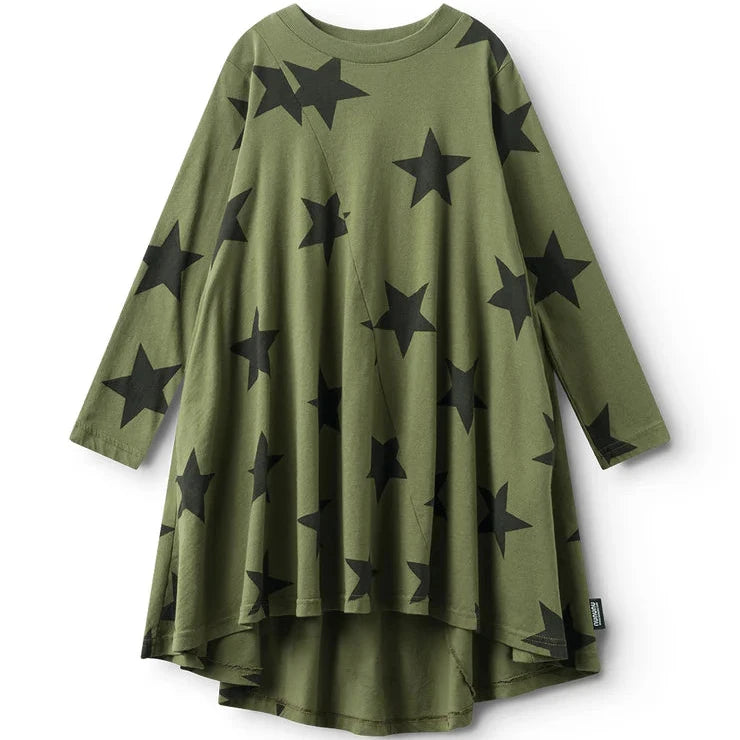 NUNUNU Olive Star Dress | Girl