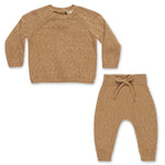 Speckled Golden Knit Set | Neutral