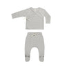 Blue Stripe Kimono Footie Set | Boy