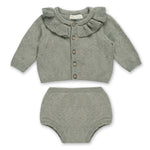 Basil Ruffle Cardigan Set | Girl