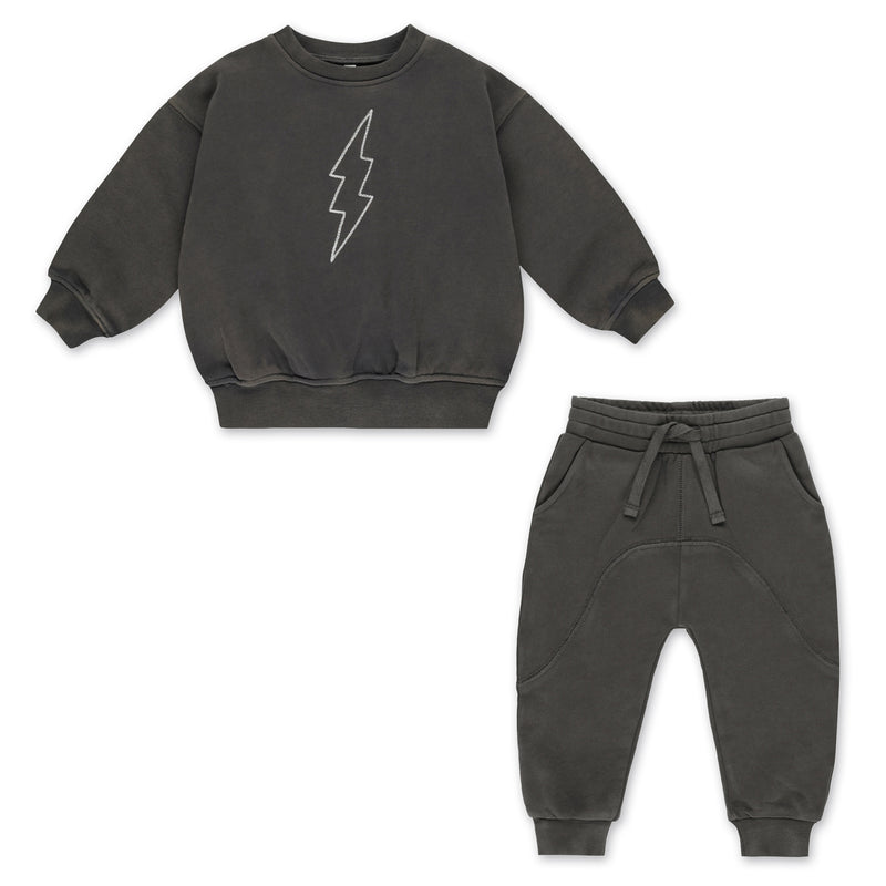 Washed Black Bolt Set | Boy