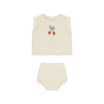 Cherry Scallop Knit Set