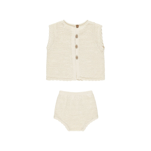 Cherry Scallop Knit Set