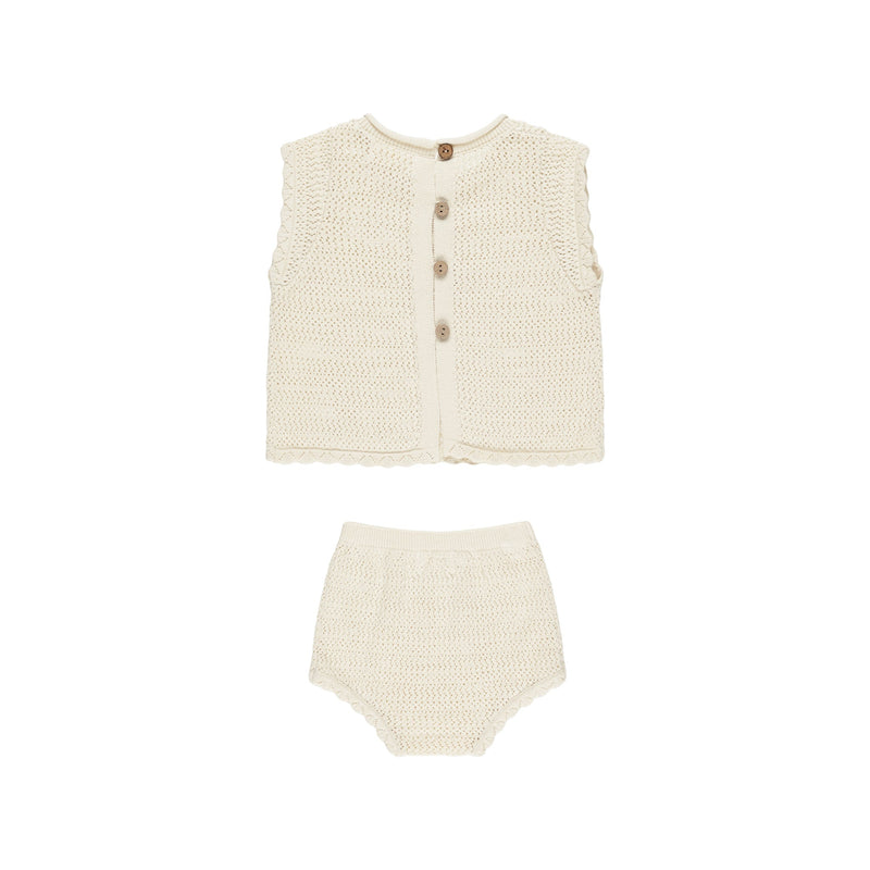 Cherry Scallop Knit Set