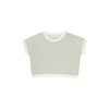 Sage Stripe Boxy Crop Set
