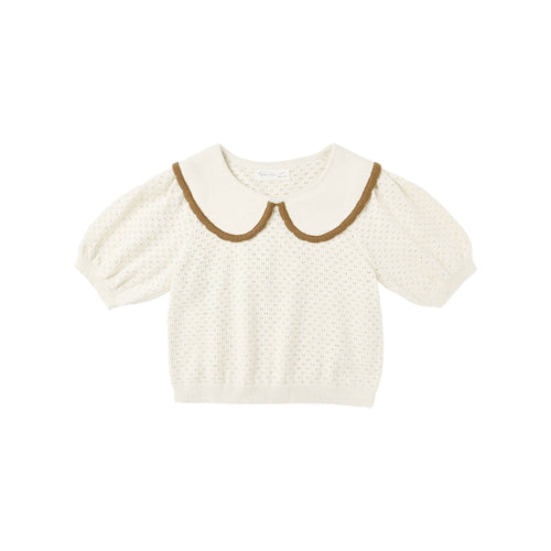 Pointelle Collared Pant Set