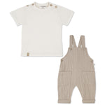Miquel Beige Overall Set | Boy