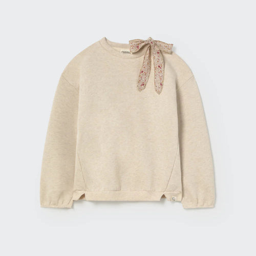 Ribbon Tie Nude Sweat Set