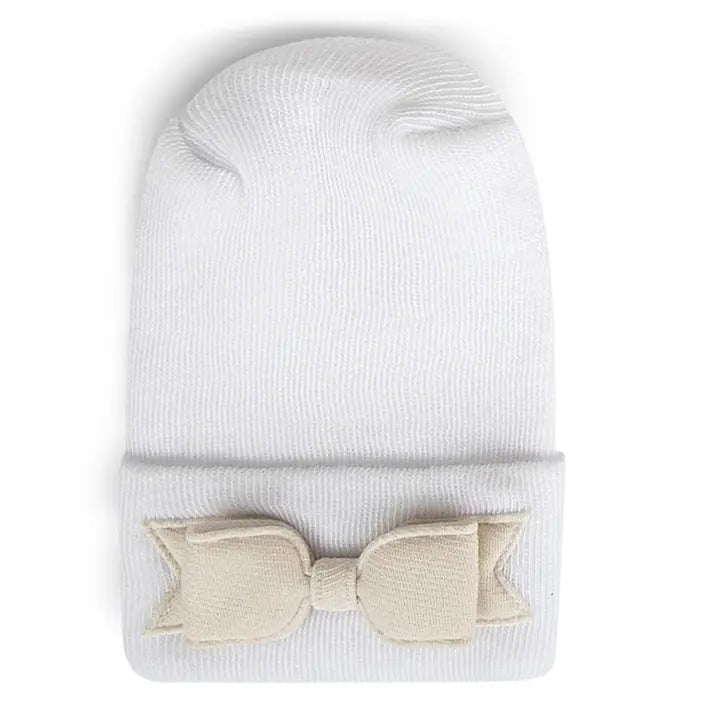 Newborn Hat | Ivory Bow