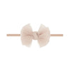 Skinny Soft Tulle Bow Headband | Blush