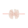 Skinny Soft Tulle Bow Headband | Blush