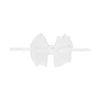Skinny Soft Tulle Bow Headband | White