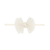Skinny Soft Tulle Bow Headband | Ivory