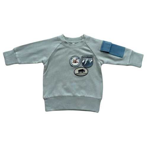 Olive Patch Sweat Set