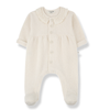 Ivory Ruffle Collar Footie