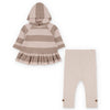 Pink Stripe Hoodie Set