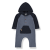 Navy Hooded Romper