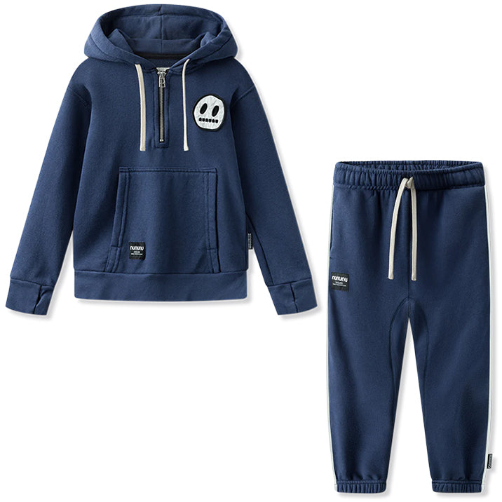 NUNUNU Half Zip Hoodie Set | Boy