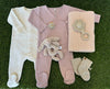 Polka dot Taupe Bunny Set | Girl