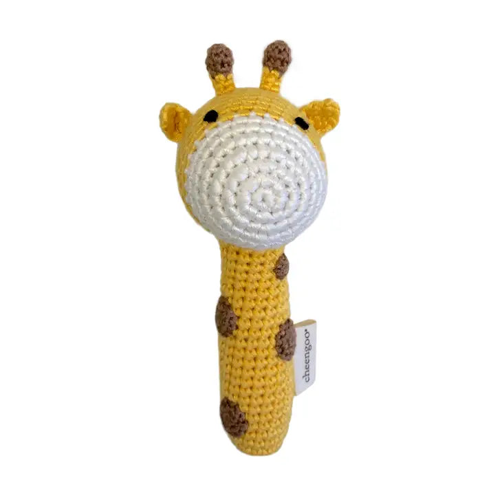 Giraffe Knit Hand Rattle