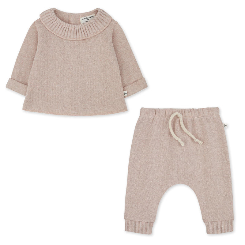 Blush Ruffle Collar Pant Set | Girl