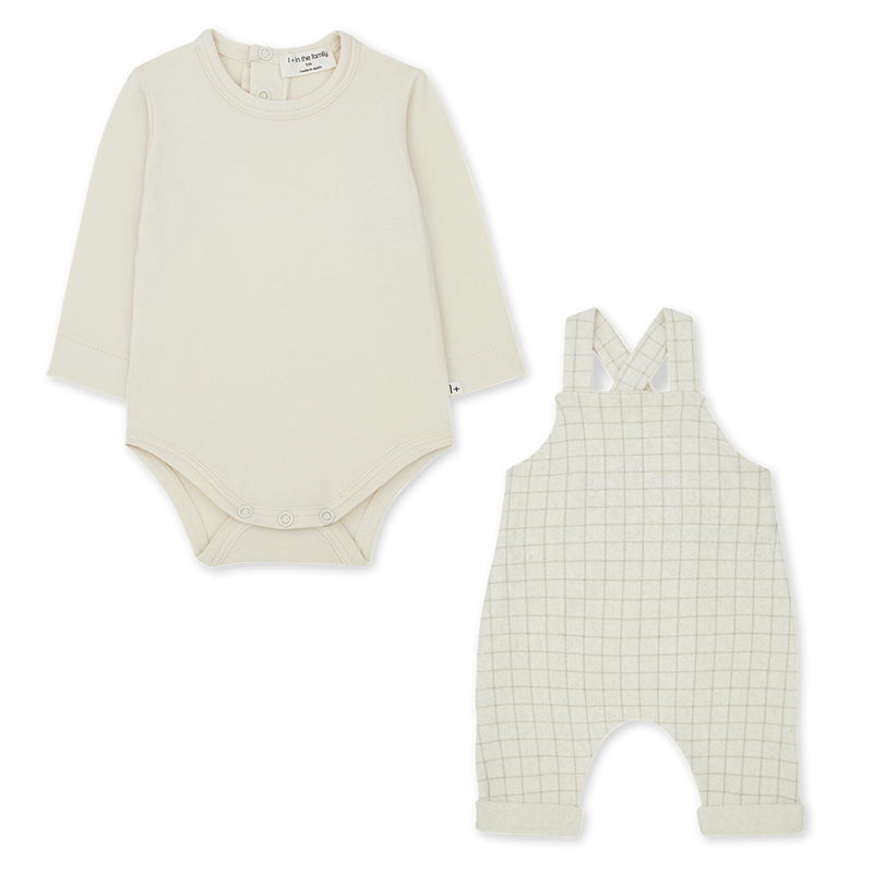 Ivory Check Overall Set | Boys