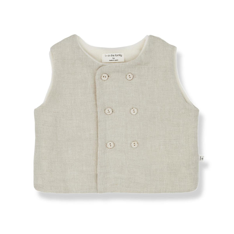 Elias Linen Padded Vest Set | Boy