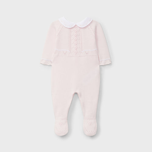 Pink Knit Footie