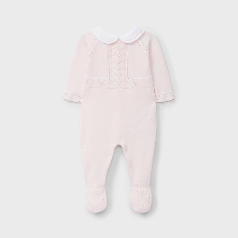 Pink Knit Footie
