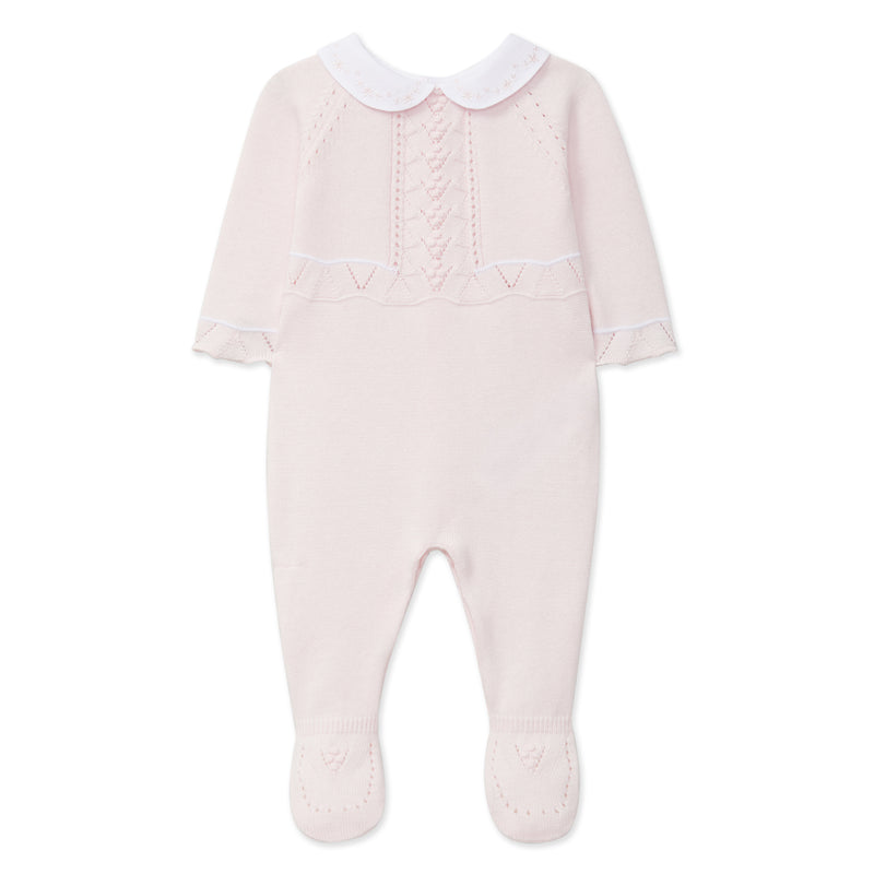 Pink Knit Footie