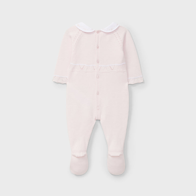 Pink Knit Footie