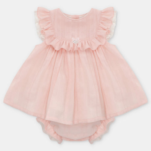 Pink Ruffle Bib Dress