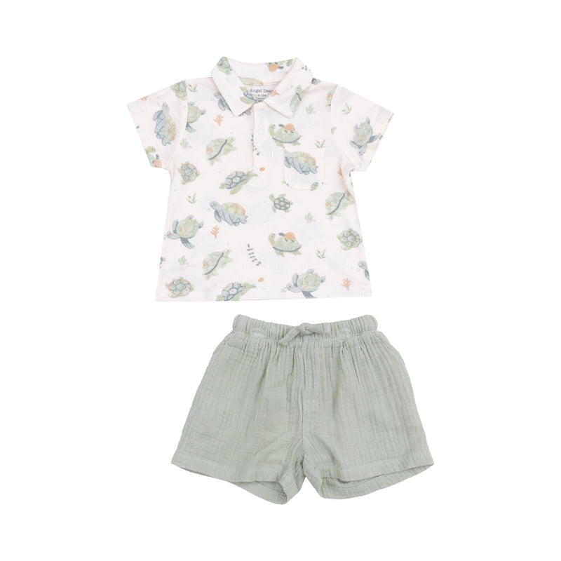 Sea Turtles Polo & Short Set