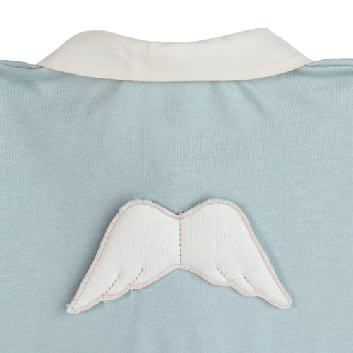 Pastel Blue Angel Wing Footie