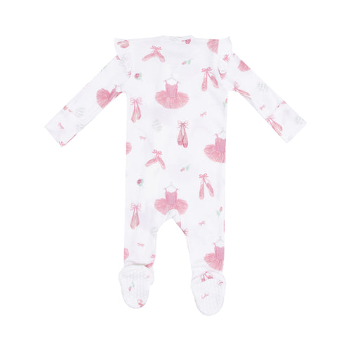 Ballet Ruffle Zipper Footie