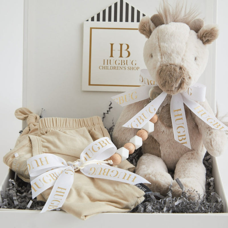 Lux Baby Shower 10 Pieces Gift Hamper - Grey