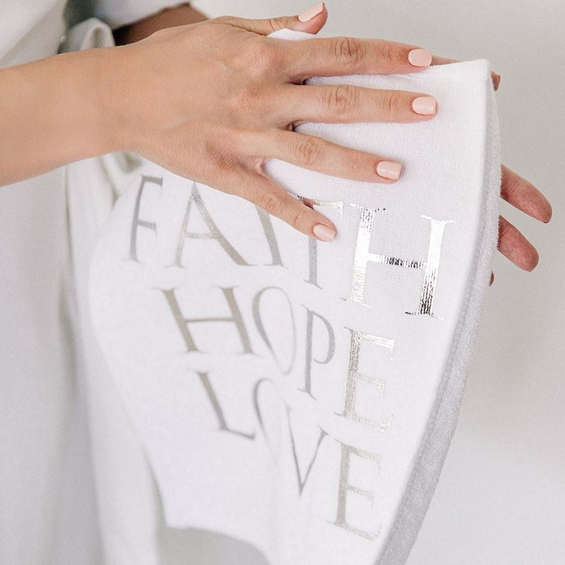 Faith Hope Love <br> Christening Hand Towel ©