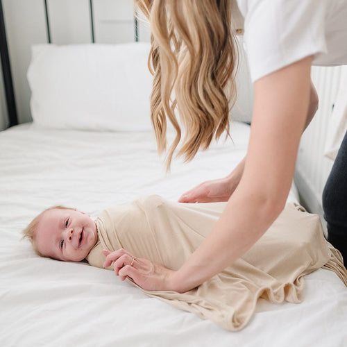 HUGBUG Bamboo Nude Swaddle | Hat Set